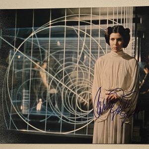 Carrie Fisher Signed Autographed 8x10 Photo BAS Beckett Letter Star Wars Leia 1
