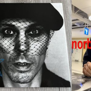 VILLE VALO HIM H.I.M. SIGNED NEON NOIR VINYL LP w/EXACT PROOF & BECKETT COA