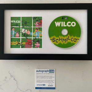WILCO BAND SIGNED AUTOGRAPH SCHMILCO FRAMED CD JEFF TWEEDY +5 COA ACOA