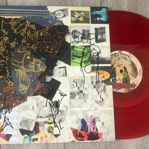 ANIMAL COLLECTIVE SIGNED AUTOGRAPH TIME SKIFFS RED VINYL LP ALBUM AVEY TARE +3