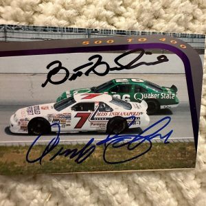 Brett & Geoff Bodine signed Trading Card Autographed Brothers Brickyard