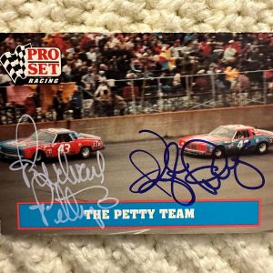 Richard & Kyle Petty signed Trading Card Autographed NASCAR