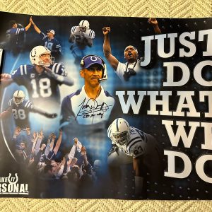 Tony Dungy Signed Indianapolis Colts Poster Autographed