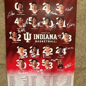 2023-2024 IU Indiana Hoosiers Mens Basketball Team Signed Poster Mike Woodson ++