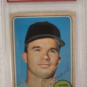 1968 TOPPS RON BRAND HOUSTON ASTROS SIGNED AUTOGRAPHED #317 CARD PSA