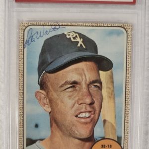 1968 TOPPS PETE WARD CHICAGO WHITE SOX SIGNED AUTOGRAPHED #33 CARD PSA