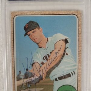1968 TOPPS KEN HENDERSON SAN FRANCISCO GIANTS SIGNED AUTOGRAPHED #309 CARD PSA