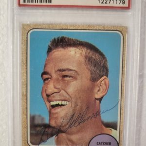 1968 TOPPS BOB TILLMAN ATLANTA BRAVES SIGNED AUTOGRAPHED #174 CARD PSA