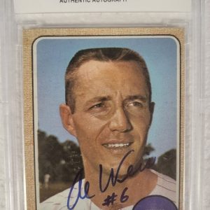 1968 TOPPS AL WEIS NEW YORK METS SIGNED AUTOGRAPHED AUTO #313 CARD JSA