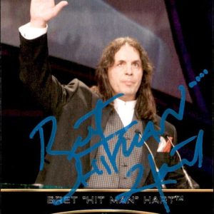 Bret "Hit Man" Hart Signed 2015 Topps WWE Card #18