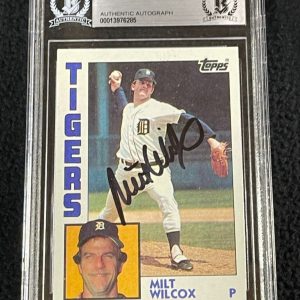 Milt Wilcox Signed 1984 Topps Card #588 BAS Certified Detroit Tigers
