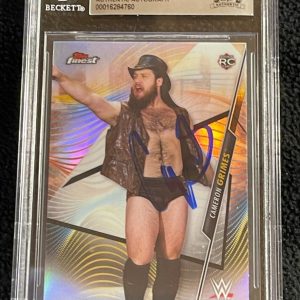 Cameron Grimes Signed 2020 Topps Chrome Refractor WWE Rookie Card BAS Certified
