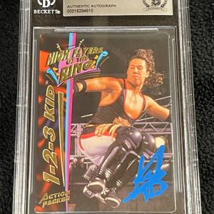 1-2-3 Kid Signed 1995 Action Packed WWF Rookie Card WWE X-Pac Card BAS Certified