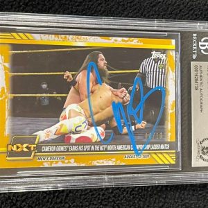 Cameron Grimes Signed 2021 Topps NXT WWE Gold Card 06/10 #58 BAS Certified