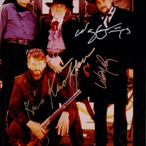 STAGECOACH CASH JENNINGS NELSON KRISTOFFERSON Signed Auto 8x10 Photos JSA LOA