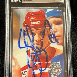 Steve Yzerman Signed 1991/92 Pro Set Platinum Card #32 BAS Detroit Red Wings