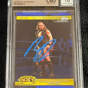 Pete Dunne Signed 2019 WWE NXT Blue Card #22 BAS Certified Auto Grade 10 Butch