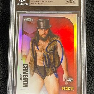 Cameron Grimes Signed 2020 Topps Chrome Refractor WWE Rookie Card BAS Certified