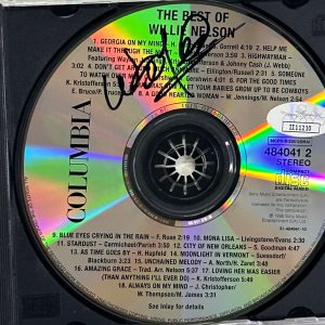 WILLIE NELSON Signed Autograph CD "The Best of Willie Nelson" JSA COA
