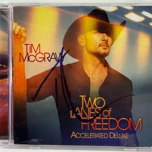 TIM MCGRAW Signed Autograph CD "Two Lanes of Freedom" JSA COA