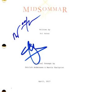 William Jackson Harper & Will Poulter Signed Autograph Midsommar Movie Script
