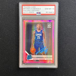 2019-20 Panini Donruss Optic #159 Mfiondu Kabengele Signed Card AUTO 10 PSA Slab