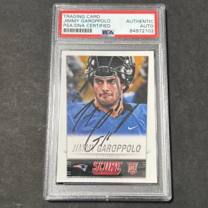 2014 Panini Score #386 Jimmy Garoppolo Signed Card AUTO PSA Slabbed 49ers