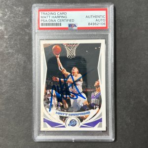 2004 Topps #215 Matt Harpring Signed Card AUTO PSA Slabbed Jazz