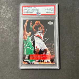 2006-07 Upper Deck #163 Martell Webster Signed Card AUTO PSA Slabbed Trail Blaze
