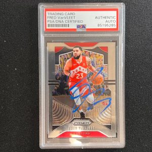 2019-20 Panini Prizm #157 Fred VanVleet Signed Card AUTO PSA Slabbed Raptors