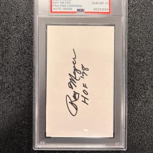 Ray Meyer Signed Cut AUTO 10 PSA/DNA Slabbed HOF '78 Inscription