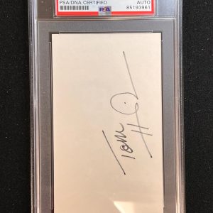 Tom Heinsohn Signed Cut AUTO PSA/DNA Slabbed Celtics
