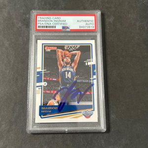 2020-21 Panini Donruss Optic #154 Brandon Ingram Signed Card AUTO PSA Slabbed Pe