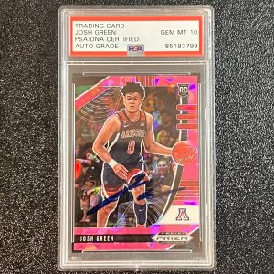 2020-21 Panini Prizm Draft Pick #61 Josh Green Signed Card Auto 10 PSA Slabbed R