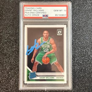 2019-20 Panini Donruss Optic #157 Grant Williams Signed Card AUTO 10 PSA/DNA Sla