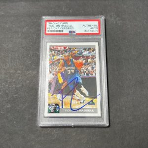 2004-05 Topps Total #93 Trenton Hassell Signed Card AUTO PSA Slabbed Minnesota T