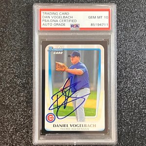 2011 Topps Bowman #BDPP10 Dan Vogelbach Signed Card AUTO 10 PSA Slabbed Cubs