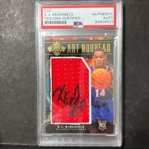 2014-15 Panini Court Kings Basketball #26 K.J McDaniels Signed Card AUTO PSA Sla