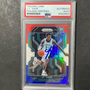 2021 Panini Prizm #272 JT Thor Signed Card AUTO PSA/DNA Slabbed Hornets