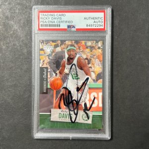 2005-06 Upper Deck #5 Ricky Davis Signed Card AUTO PSA Slabbed Celtics