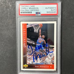 1993-94 Upper Deck #22 Terrell Brandon Signed Card AUTO PSA/DNA Slabbed Cavalier