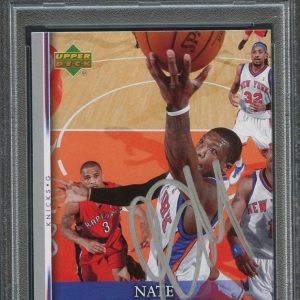 2007-08 Upper Deck First Edition #101 Nate Robinson Signed Rookie Card AUTO PSA
