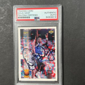 1993-94 Upper Deck #34 Doug West Signed Card AUTO PSA Slabbed Minnesota Timberwo