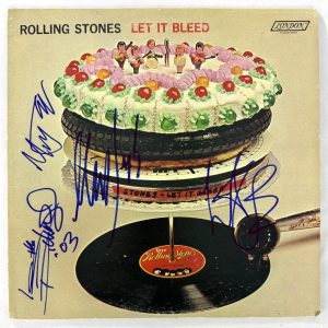 The Rolling Stones Band x4 Signed Autograph Album Vinyl Record LP w/ JSA COA