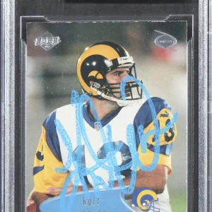 Rams Kurt Warner Signed 1999 Collector's Edge Odyssey #123 Card BAS Slab 1