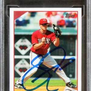 Diamondbacks Stephen Drew Authentic Signed 2009 Topps #ARI5 Card BAS Slabbed