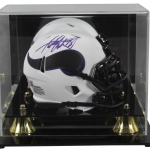 Vikings Adrian Peterson Authentic Signed Lunar Speed Mini Helmet w/ Case BAS Wit