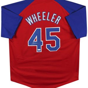 Zack Wheeler Authentic Signed Red Pro Style Jersey Autographed JSA