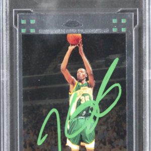 Sonics Kevin Durant Signed 2007 Topps Chrome #131 Rookie Card BAS Slabbed