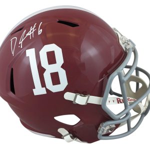Alabama DeVonta Smith Authentic Signed Full Size Speed Rep Helmet Fanatics